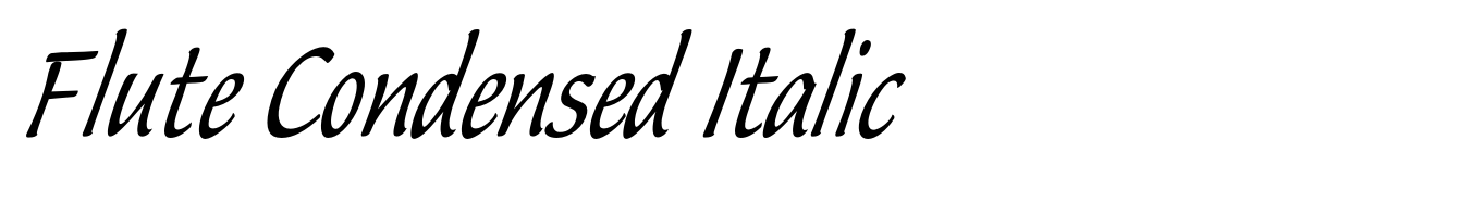 Flute Condensed Italic